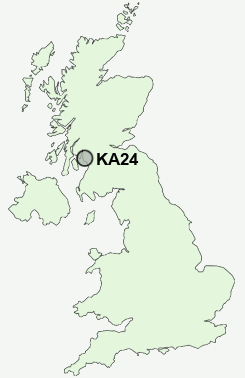 KA24 Postcode map