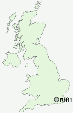 RH11 Postcode map